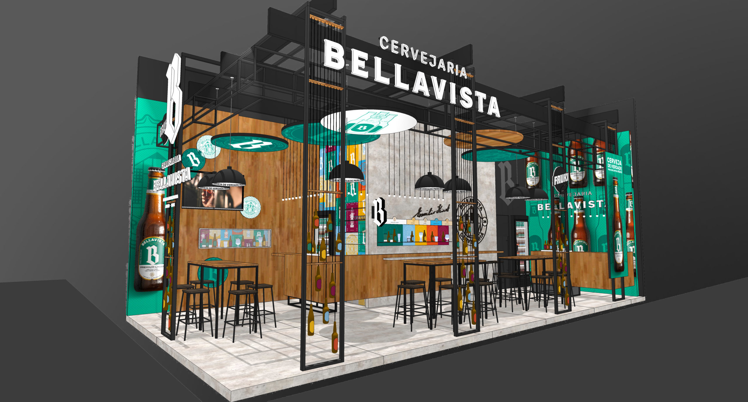 Projeção de estande da Bellavista na Expoagas.