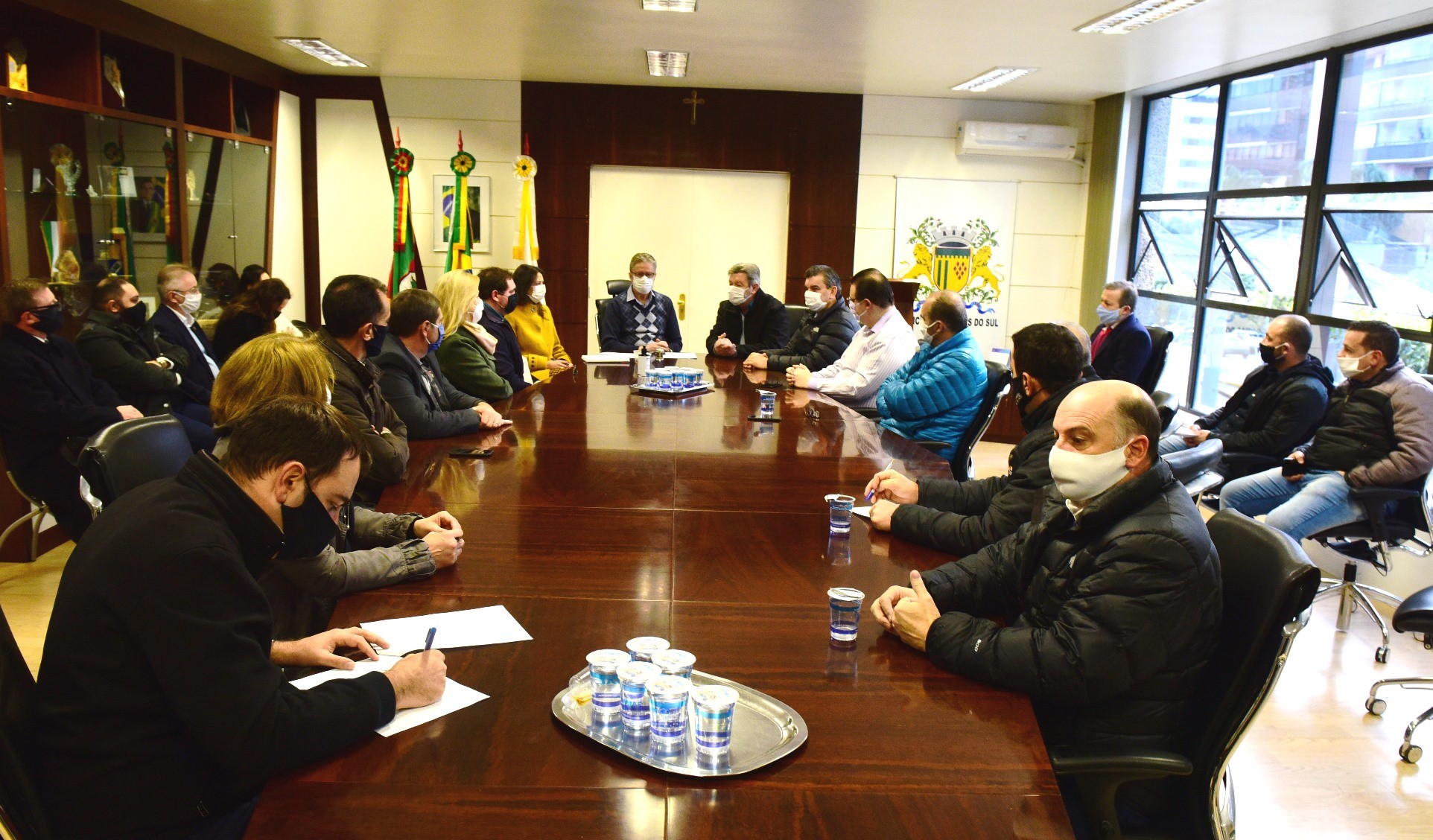 Prefeitura apresentou, a entidades e sindicatos, o ofício encaminhado ao governador. Foto: Fabiana de Lucena/PMCS