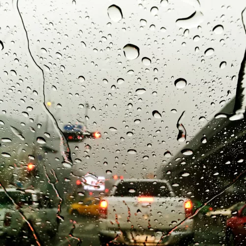 trânsito chuva